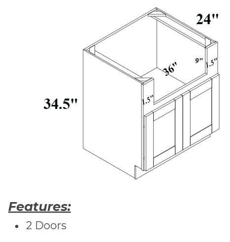 Farm_Sink_Base_2D USACabinetsOutlet
