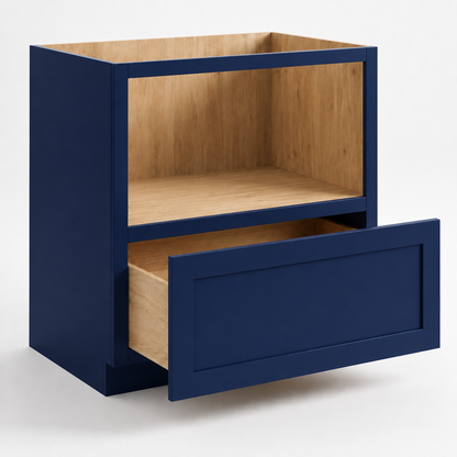 Navy Blue Shaker Microwave Base Cabinet