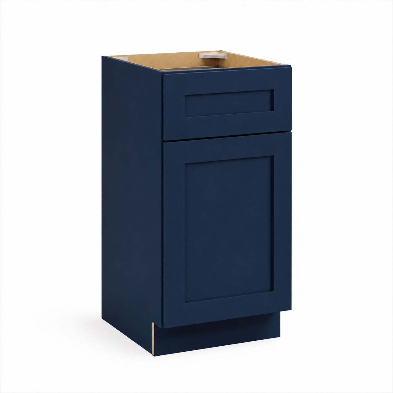 Navy Blue Shaker  18"W Trash Base Cabinet