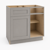 Gray Shaker Blind Corner Base Cabinet (L/R interchangeable)