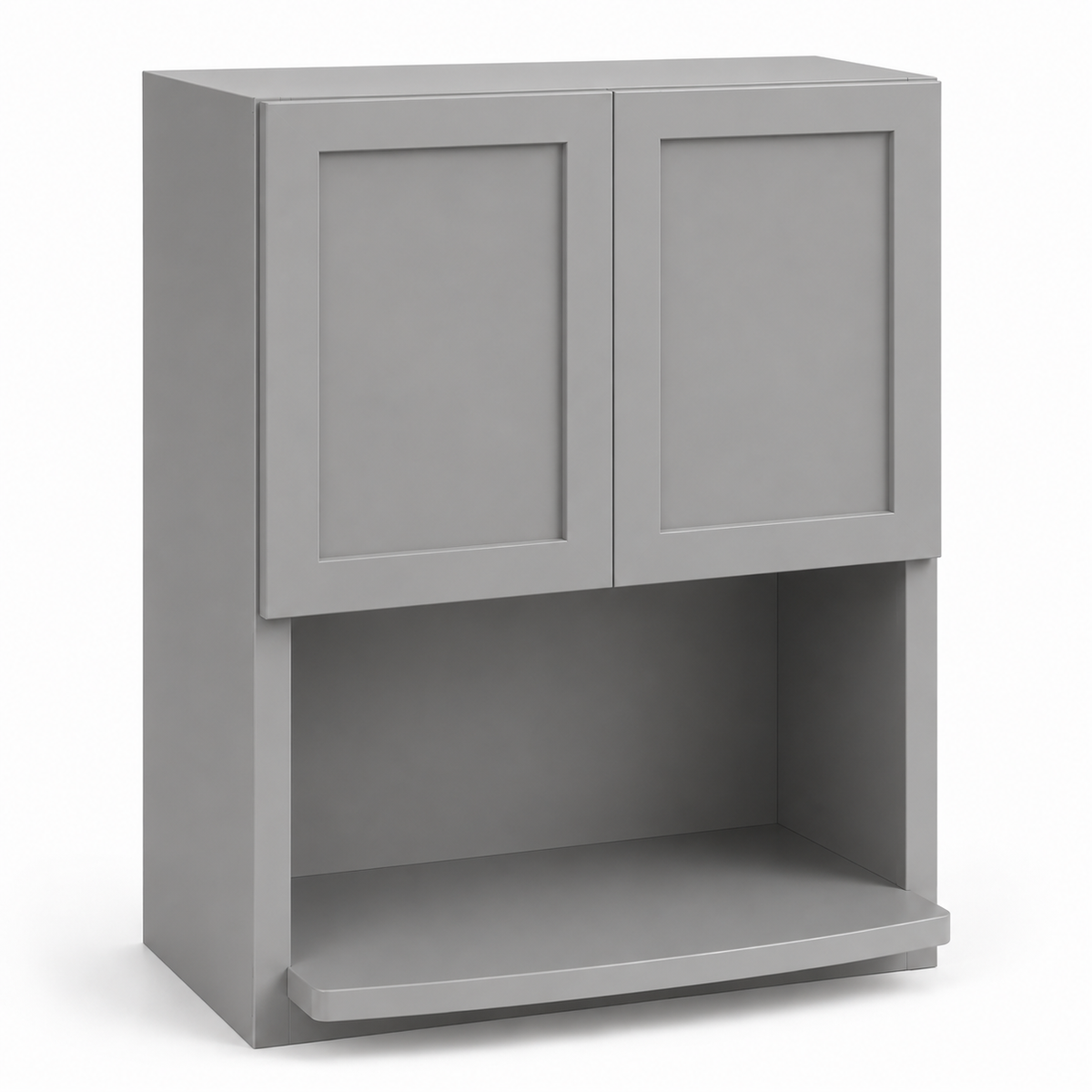 Gray Shaker Microwave Wall Cabinet