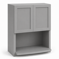 Gray Shaker Microwave Wall Cabinet