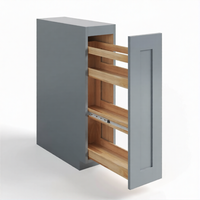 Gray Shaker Spice Pull Base Cabinet