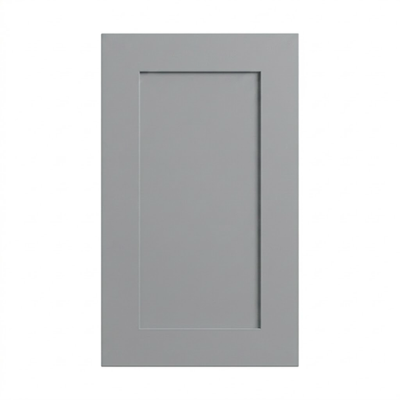 A single gray shaker-style cabinet door shown front-on against a plain white background| USA Cabinets Outlet|