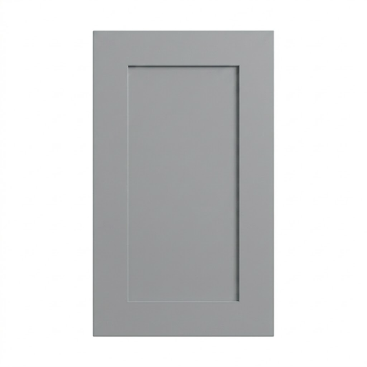 A single gray shaker-style cabinet door shown front-on against a plain white background| USA Cabinets Outlet|