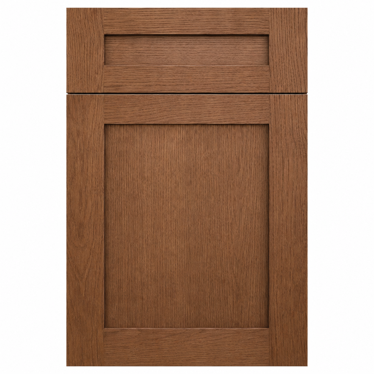 Wooden cabinet door with a rectangular panel on a white background ( USA Cabinets Outlet )