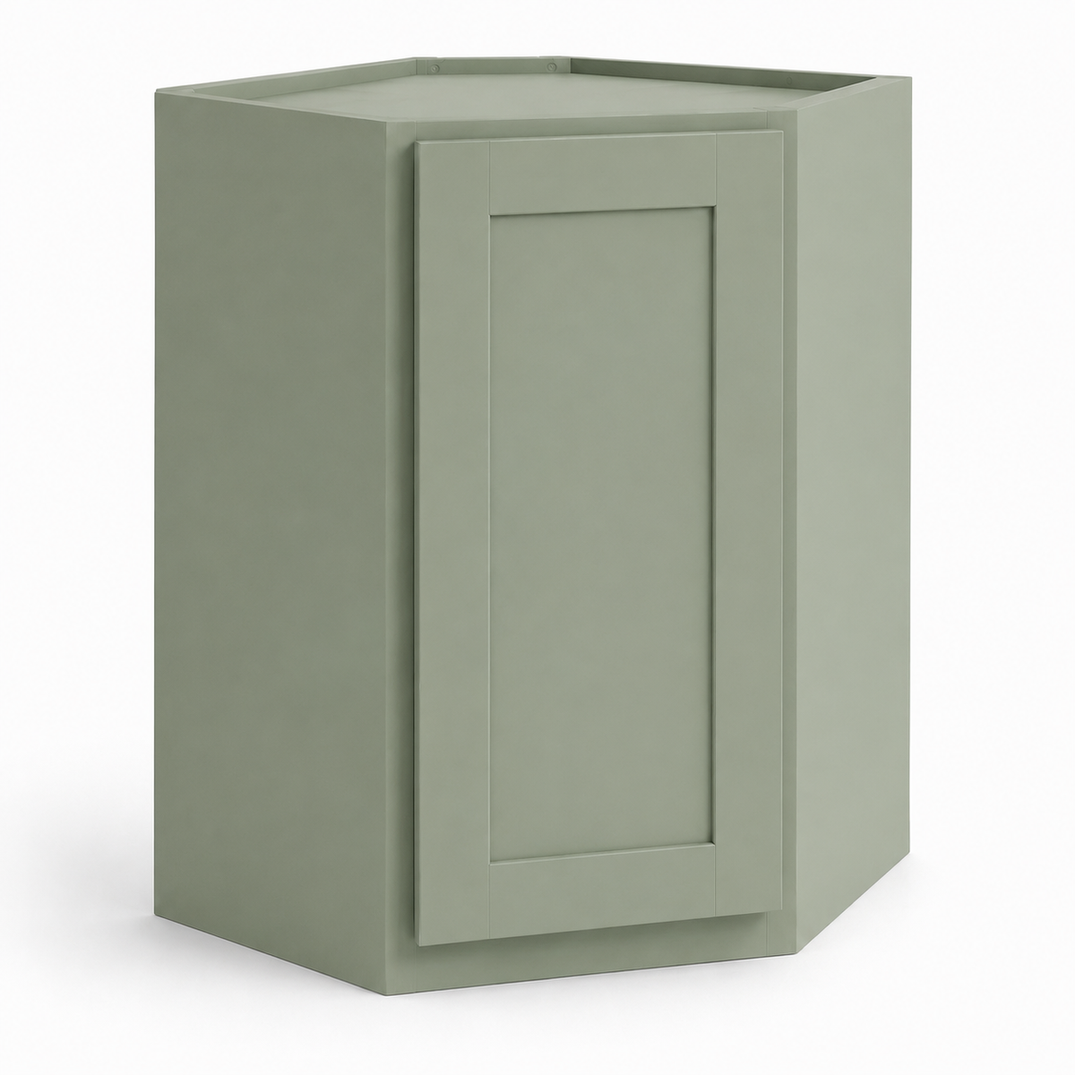 Jade Green Shaker Wall Diagonal Corner Cabinet – 24