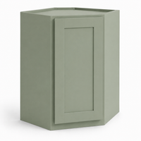 Jade Green Shaker Wall Diagonal Corner Cabinet – 24
