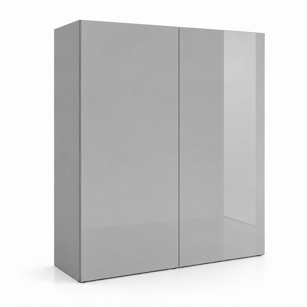 High Gloss Gray 30″ H Double Door Wall Cabinet