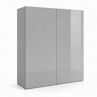 High Gloss Gray 30″ H Double Door Wall Cabinet