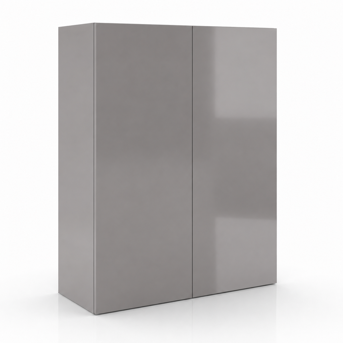 High Gloss Gray 36″ H Double Door Wall Cabinet