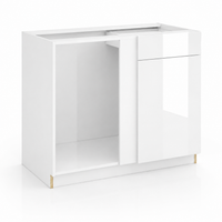 High Gloss White Blind Corner Base Cabinet (L/R interchangeable)