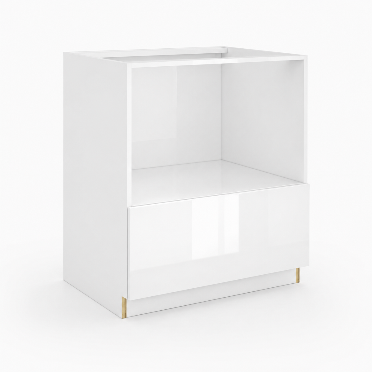 High Gloss White Microwave Wall Cabinet