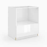 High Gloss White Microwave Wall Cabinet
