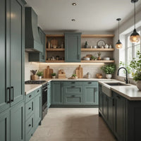 Jade Green Shaker 36″ H Double Door Wall Cabinet