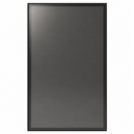 Black-framed mirror on a white background USA Cabinets Outlet 