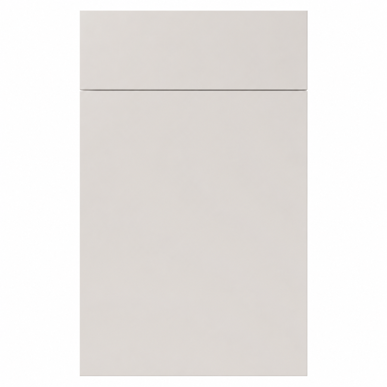 Light gray cabinet door on a white background ( USA Cabinets Outlet ) 