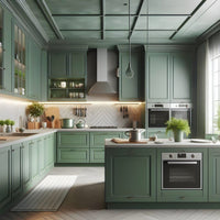 Jade Green Shaker 36″ H Double Door Wall Cabinet
