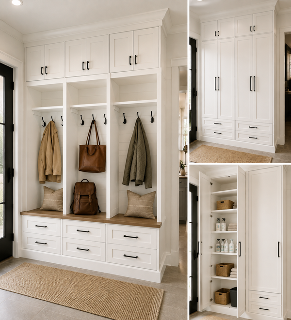 white mudroom