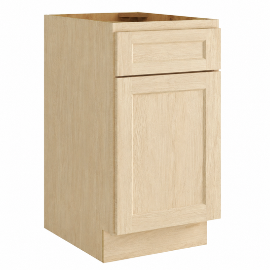 Unfinished Shaker 18"W Trash Base Cabinet