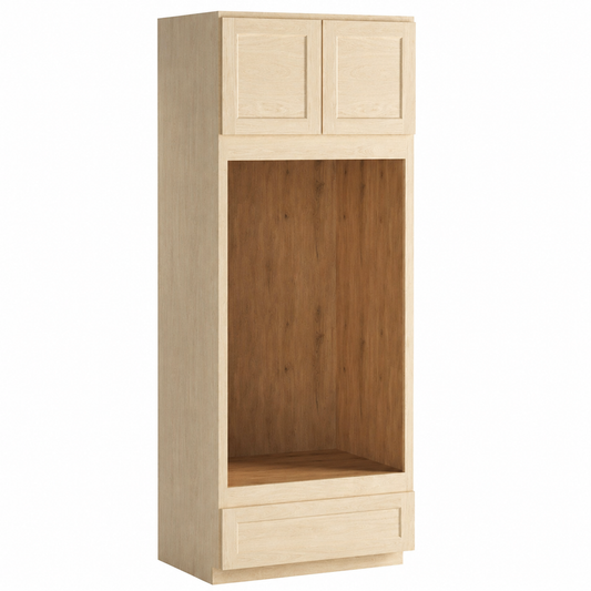 Unfinished Shaker 33″ W Double Door Oven Pantry Cabinet