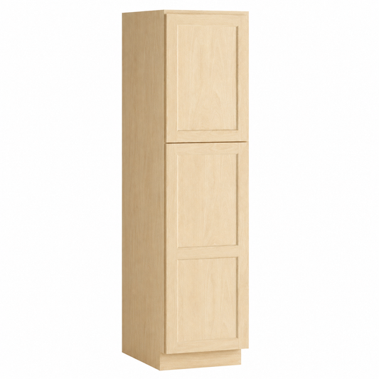 Unfinished Shaker 18"W Utility Pantry Cabinet with 2 Doors