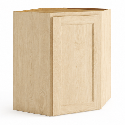 Unfinished Shaker 24"W Wall Diagonal Corner Cabinet