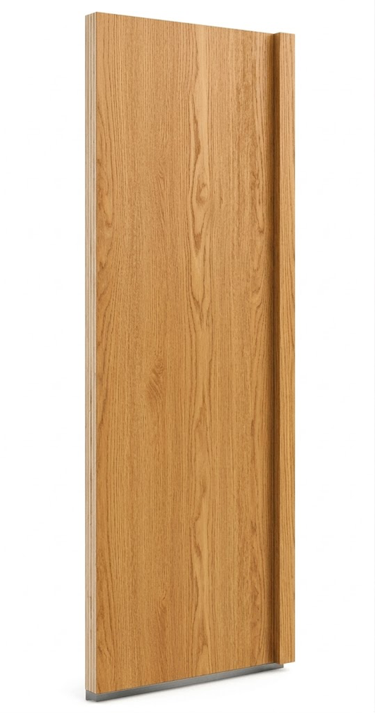 Wooden panel with a visible grain pattern on a white background at USA Cabinets Outlet