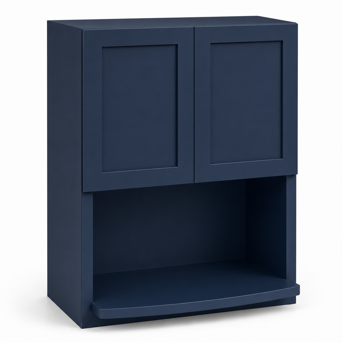 Navy Blue Shaker Microwave Wall Cabinet