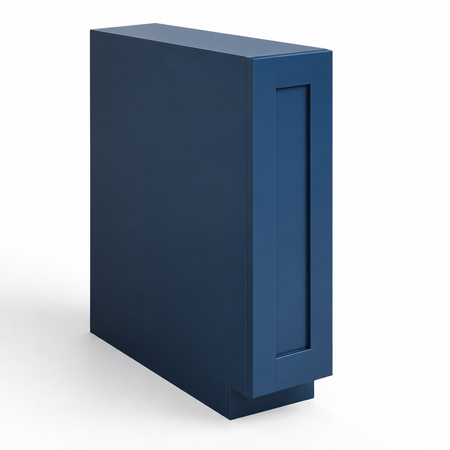 Navy Blue Shaker Spice Pull Base Cabinet