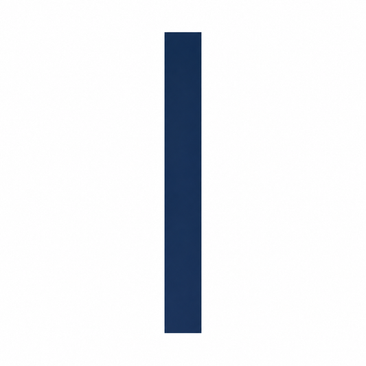 A single vertical navy blue bar centered on a plain white background at USA Cabinets Outlet