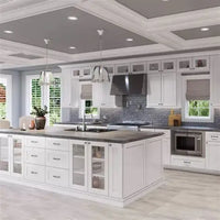 Frameless Gloss White 36″H Double Door Wall Cabinet
