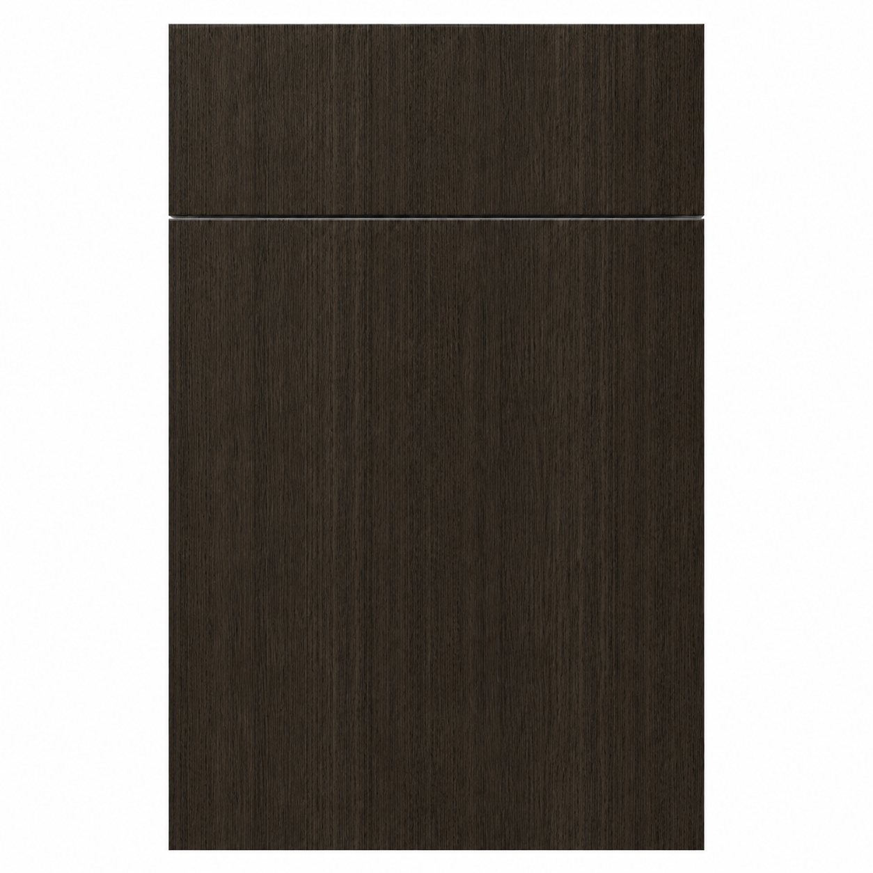 Dark brown wooden panel on a white background ( USA Cabinets Outlet )
