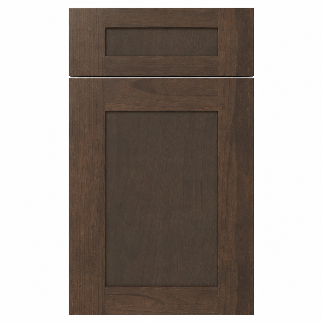 Wooden cabinet door with a rectangular panel on a white background ( USA Cabinets Outlet )