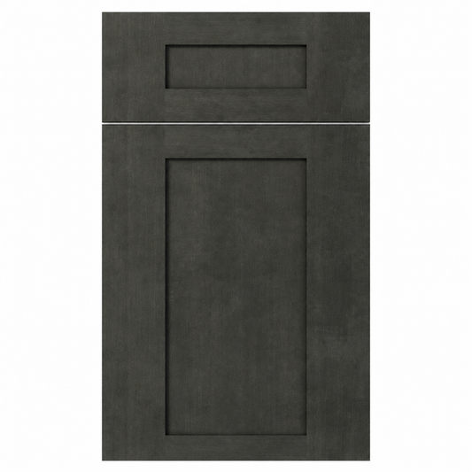 Dark gray cabinet door with a rectangular design on a white background |USA Cabinets Outlet |