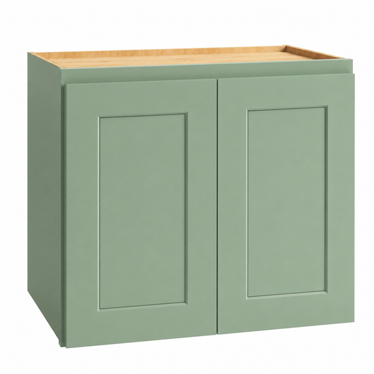 Jade Green Shaker 18″ H Double Doors Bridge Cabinet