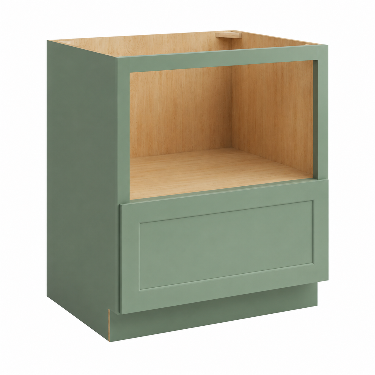 Jade Green Shaker Microwave Base Cabinet