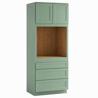 Jade Green Shaker 33″ W Single Door Oven Pantry Cabinet