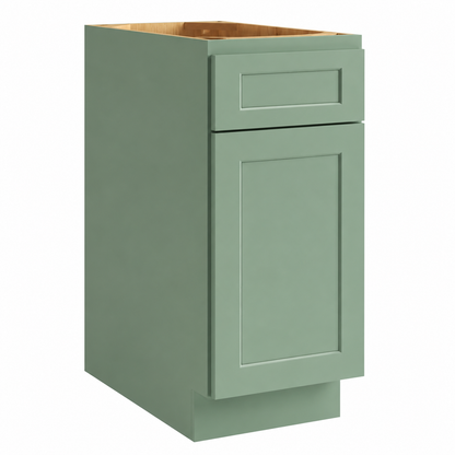 Jade Green Shaker Vanity Base Cabinet