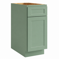 Jade Green Shaker Vanity Base Cabinet