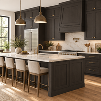 Warm Ivory Inset Gray Shaker Sample Door