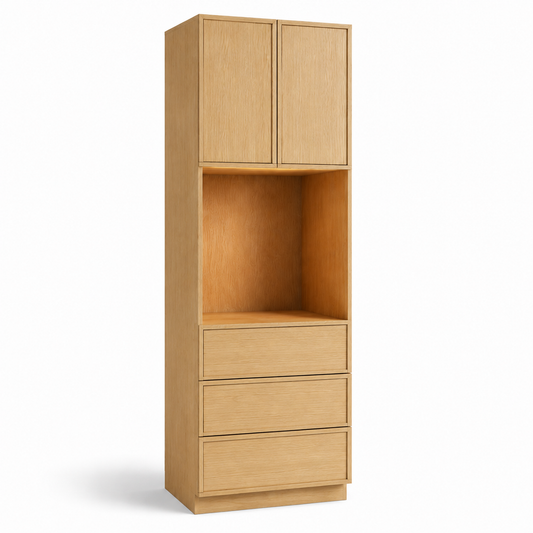 Slim Shaker Oak 27"D Oven Pantry Cabinet