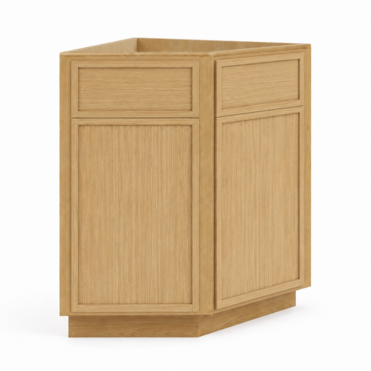 Slim Shaker Oak Base End Shelf (Reversible)