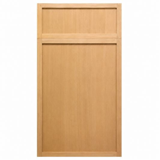 Wooden cabinet door with a slatted design on a white background |USA Cabinets Outlet |