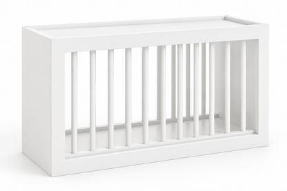 Slim White Shaker Wall Plate Rack Cabinet - 30"W x 15"H x 12"D
