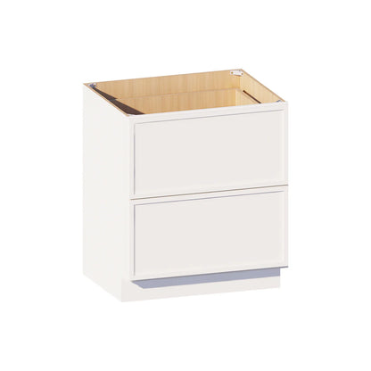 Slim Shaker White 2 Drawer Base Cabinet