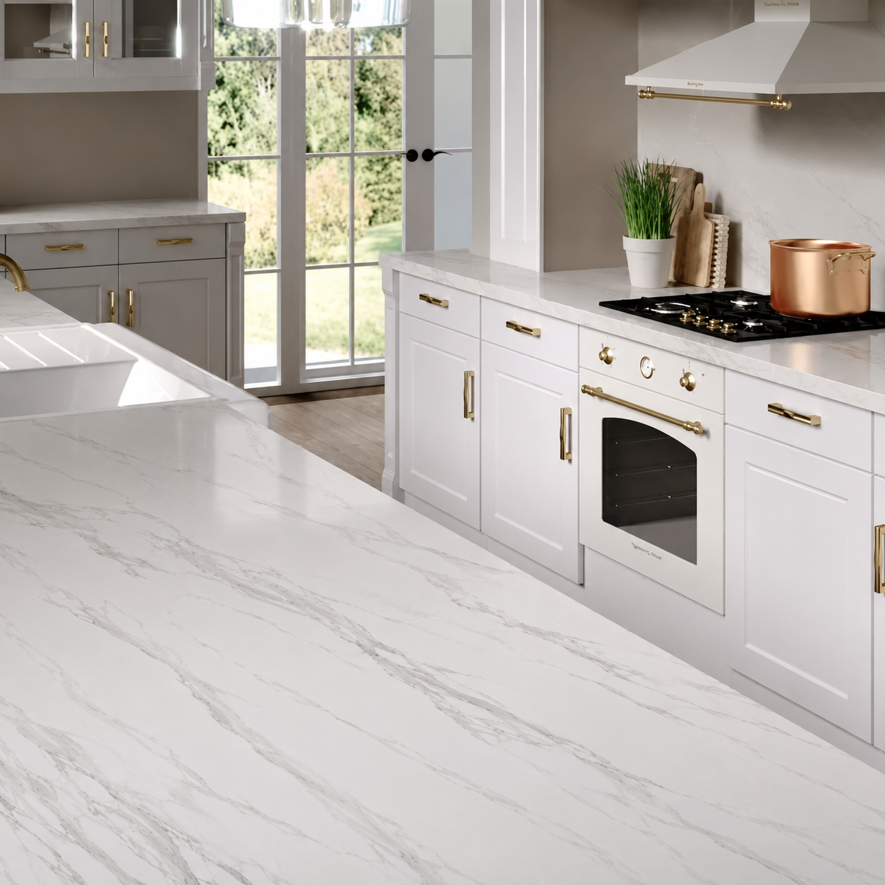 Calacatta Alpine Gold Quartz