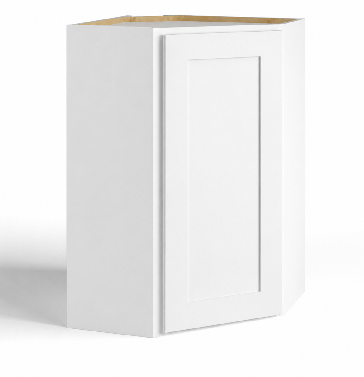 White Shaker Wall Diagonal Corner Cabinet – 24