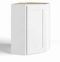 White Shaker Wall Diagonal Corner Cabinet – 24