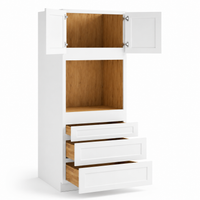 White Shaker Oven Pantry Cabinet, 24